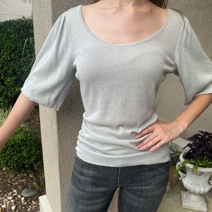 White House Black Market silver sparkle top. Size XS